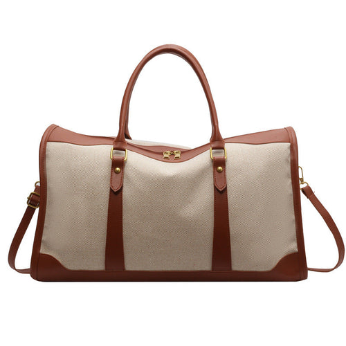 Voyagera™ – Canvas Travel Tote Bag (Large Capacity)